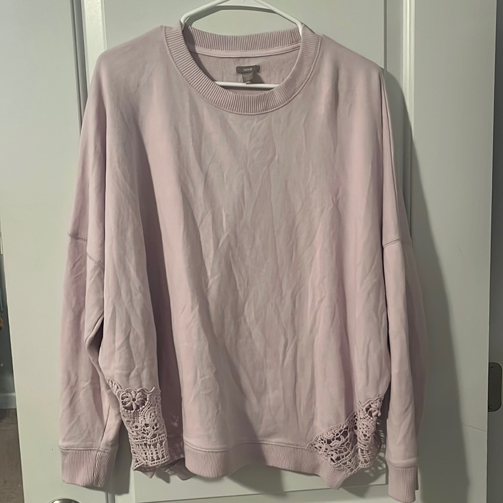 Lace aerie sweatshirt